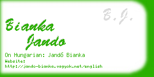 bianka jando business card