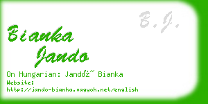 bianka jando business card